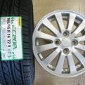 ムーヴ・ジーノ☆新品１６５/５５Ｒ１４＆中古純正アルミ☆４本セット