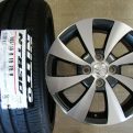 ワゴンＲ等☆スズキ純正１５インチ中古アルミ＆新品１６５/５５Ｒ１５☆４本セット