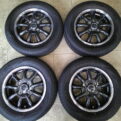 軽自動車ワゴン系☆ＣＦ３　１６５/６５Ｒ１３＆アルミ☆良品中古４本セット