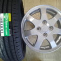 ダイハツ軽自動車☆新品EC205 155/65R14&中古純正アルミ☆4本セット