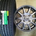 軽自動車１３インチ☆新品ＥＣ２０５　１４５/８０Ｒ１３＆中古アルミ☆４本